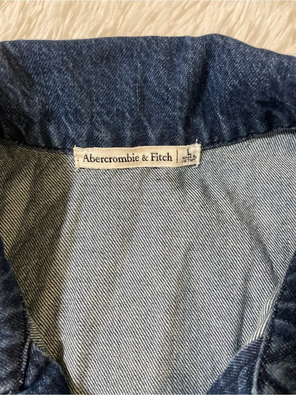 Abercrombie & Fitch Utility 90s Y2K Western Cowgirl Belted Denim Jean Dress L - Picture 7 of 13